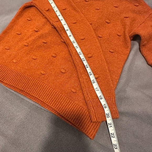 Love by Design XS Orange Embossed 3D Polka Dot Sweater. Soft, Comfortable. Warm. - Picture 5 of 11